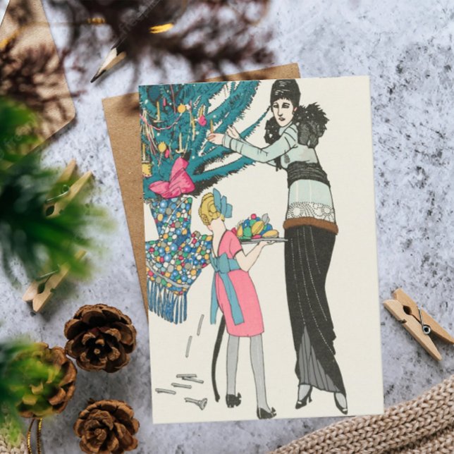Carte de Noël Vintage | Arbre de Noël (Créateur téléchargé)