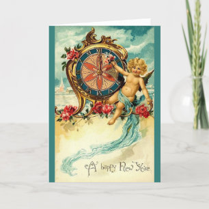 Carte de Noël vintage Bonne Année