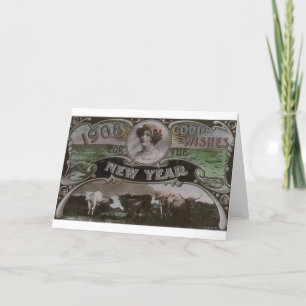 Carte de Noël Vintage   Bonne année Australie