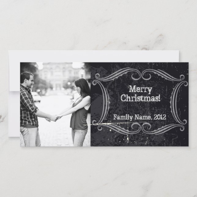 Carte de Noël vintage Chalkboard (Devant)