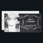 Carte de Noël vintage Chalkboard<br><div class="desc">Cette carte de vacances photo présente un design de tableau noir amusant. Easy modèle vous permet de télécharger votre propre photo.</div>
