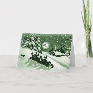 Carte de Noël vintage d'amusement