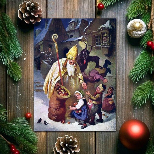 Carte de Noël vintage de Krampus (Créateur téléchargé)