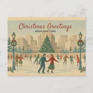 Carte de Noël vintage de New York