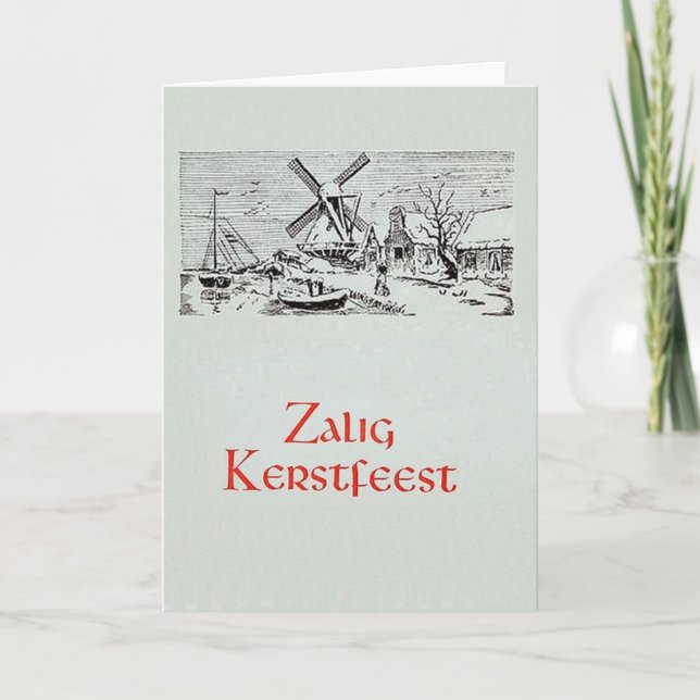 Carte de Noël vintage de Zalig Kerstfeest de (Devant)
