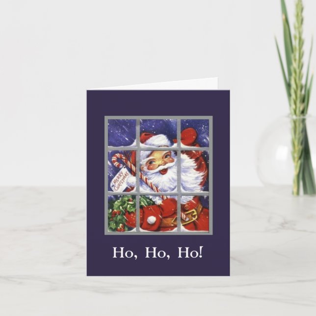 Carte de Noël vintage du Père Noël (Devant)