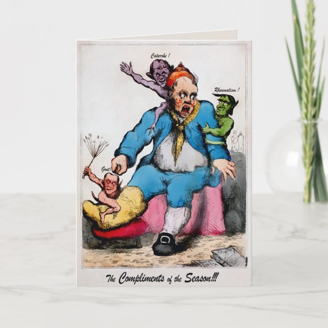 Carte de Noël vintage étrange (Devant)