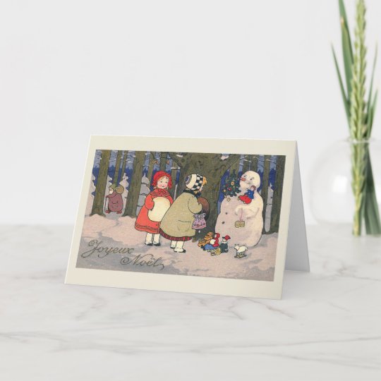 Carte De Noel Vintage Francaise De Joyeux Noel Zazzle Fr Carte De Noel Vintage Francaise De Joyeux Noel Zazzle Fr