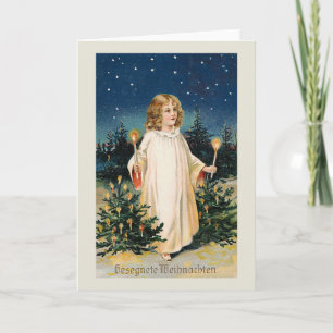 Carte de Noël Vintage "Gesegnete Weihnachten"