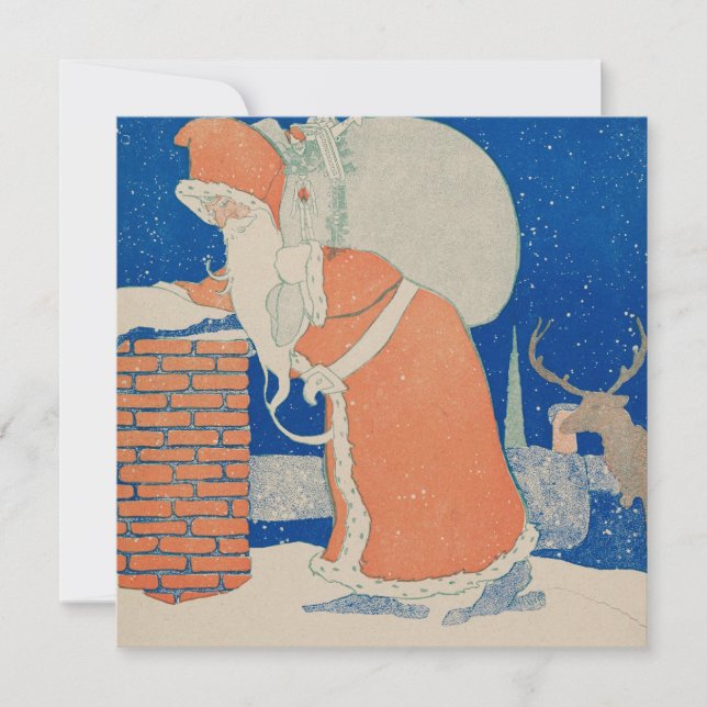 Carte de Noël Vintage | Happy Père Noël (Devant)