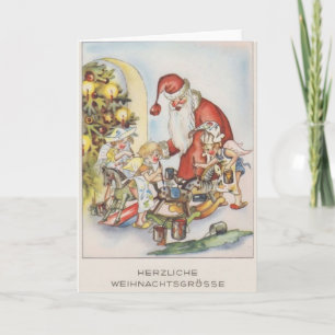 Carte de Noël vintage Herzliche Weihnachtsgrüsse