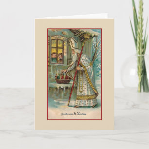 Carte de Noël vintage Hollandaise St Nicolas
