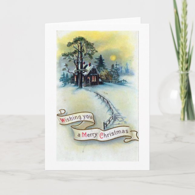 Carte de Noël vintage joyeux Noël (Devant)