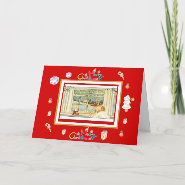 Carte de Noël vintage Joyeux Noël (Devant)