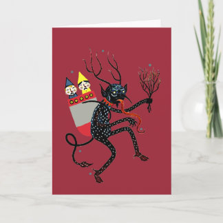 Carte de Noël vintage Krampus