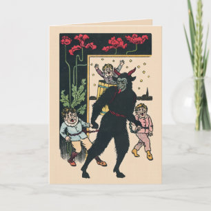 Carte de Noël vintage Krampus
