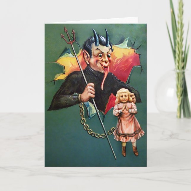 Carte de Noël vintage Krampus (Devant)