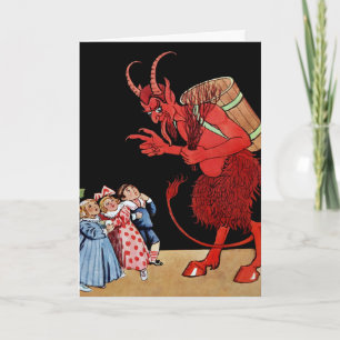 Carte de Noël vintage Krampus