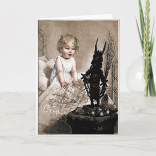 Carte de Noël Vintage Krampus Créatif
