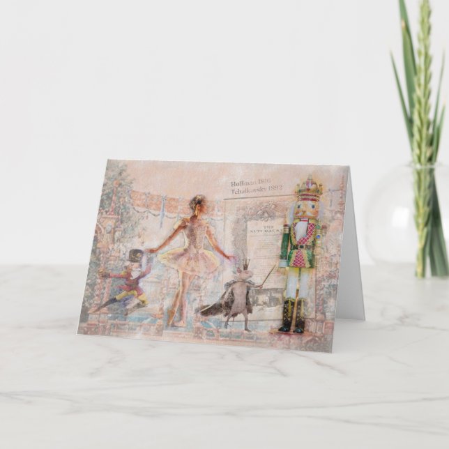 Carte de Noël Vintage "Le Casse-Noisette" (Devant)