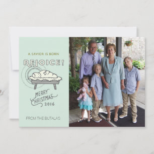 Carte de Noël vintage Manger