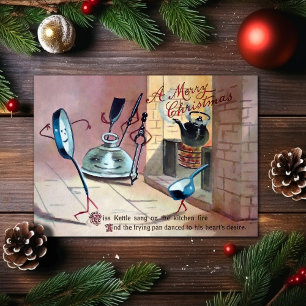 Carte de Noël vintage Miss Kettle