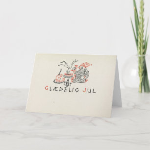 Carte de Noël vintage Norvège   Glædelig Jul