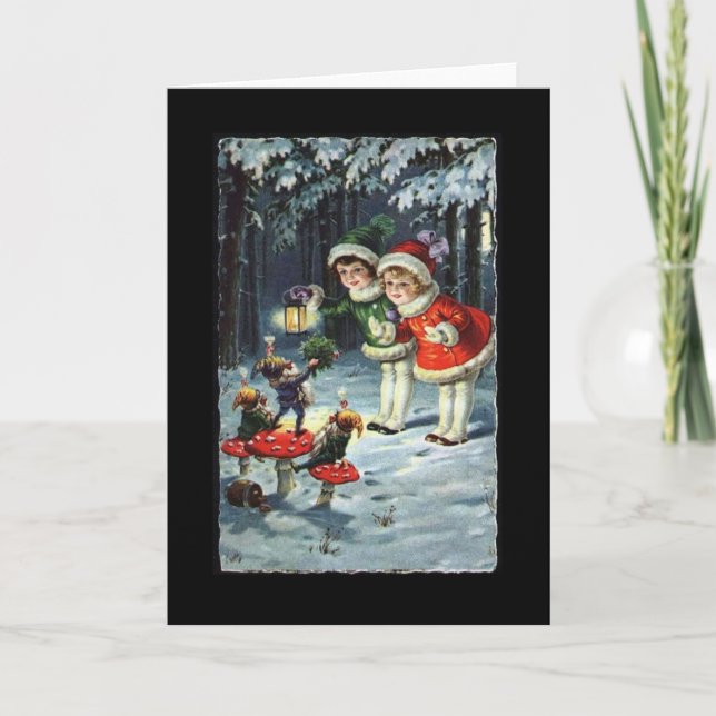 Carte de Noël vintage pour enfants et enfants (Devant)