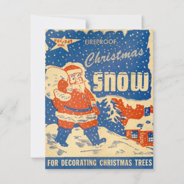 Carte de Noël vintage résistant au feu représentan (Devant)
