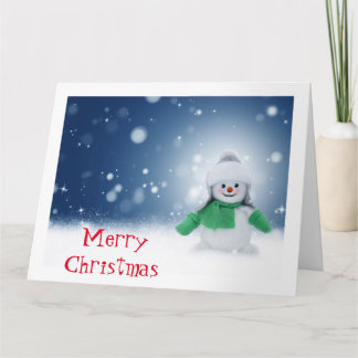 Carte de Noël Vintage Snowman personnalisée