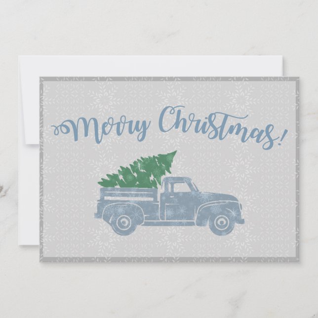 Carte de Noël vintage Truck (Devant)