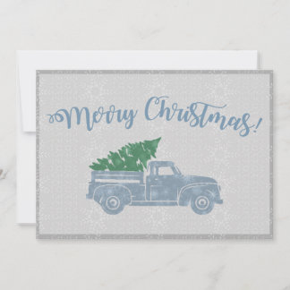 Carte de Noël vintage Truck