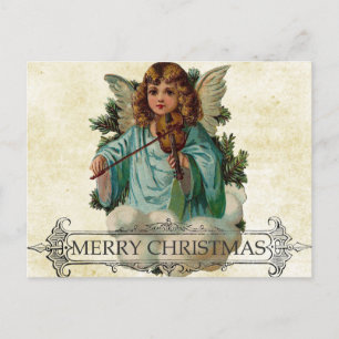 Carte de Noël Vintage unique : Angel Design
