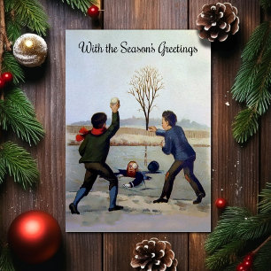 Carte de Noël vintage victorienne