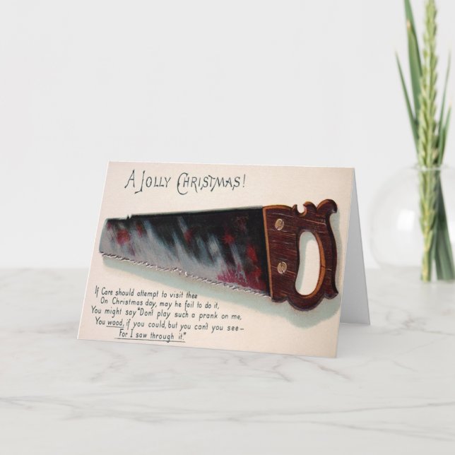 Carte de Noël vintage victorienne étrange (Devant)