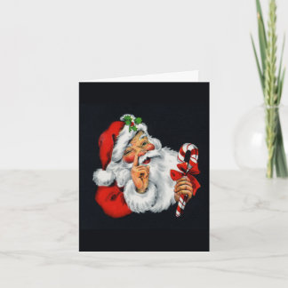 Carte de Noël vintage Vieux Monde Santa Claus