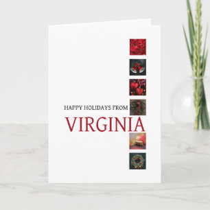 Carte de Noël Virginia, spécifique à l'état