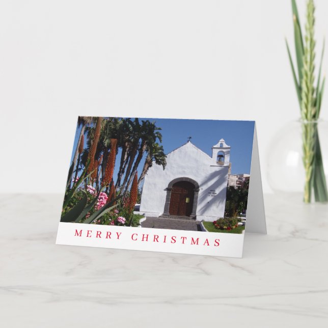 Carte de Noël vue par l'église blanche (Devant)