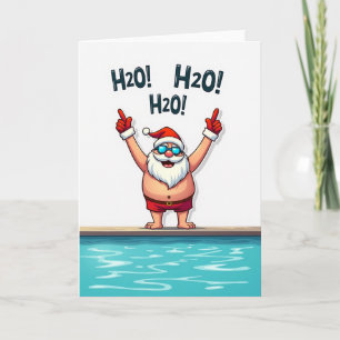 Carte de Noël Water Summer Swim Noël