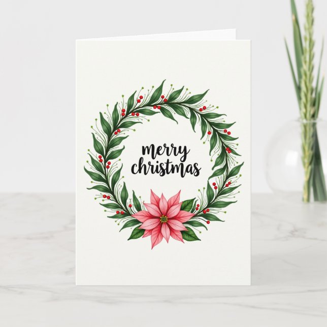 Carte de Noël Watercolor (Devant)