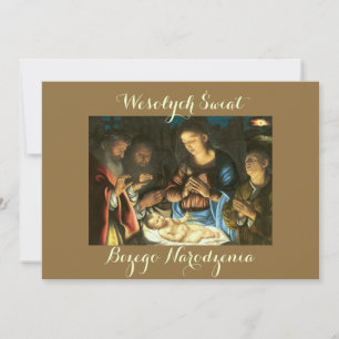 Carte de Noël Wesołych świąt en polonais