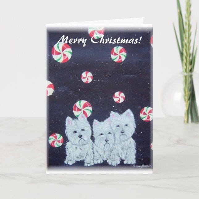 Carte de Noël West Highland (Devant)