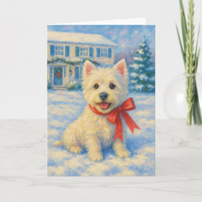 Carte de Noël West Highland Terrier (Devant)