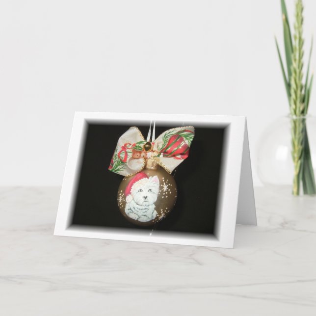 Carte de Noël West Highland Terrier (Devant)