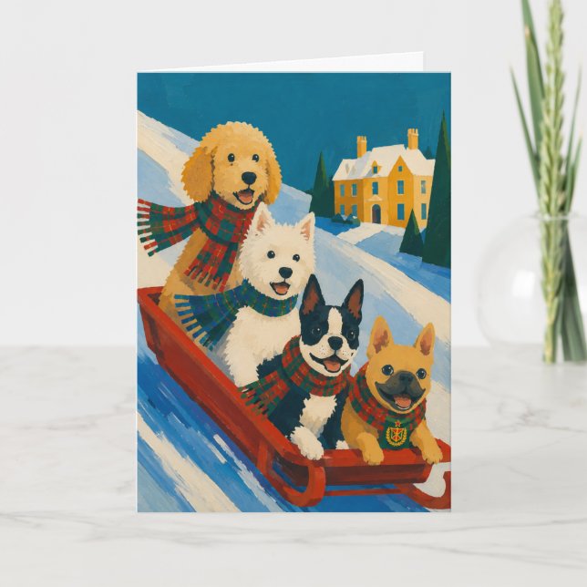 Carte de Noël West Highland White Terrier (Devant)