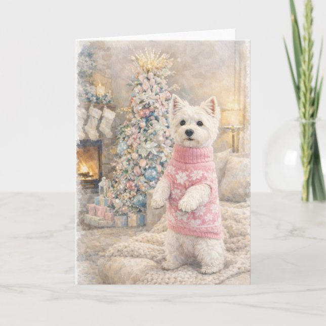 Carte de Noël West Highland White Terrier (Devant)