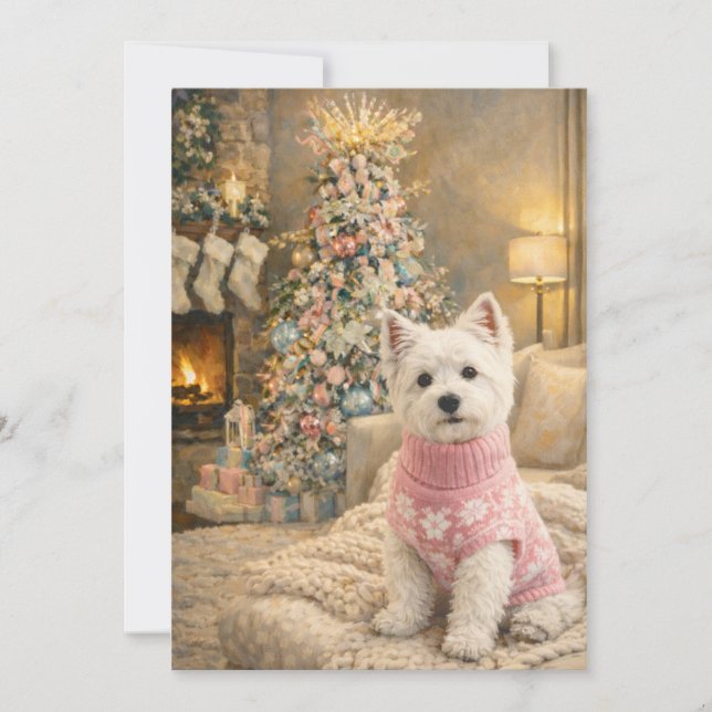 Carte de Noël West Highland White Terrier (Devant)