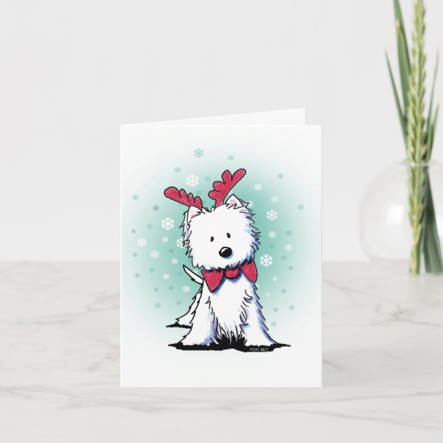 Carte de Noël Westie (Devant)