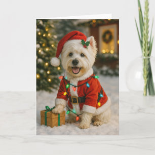 Carte de Noël Westie