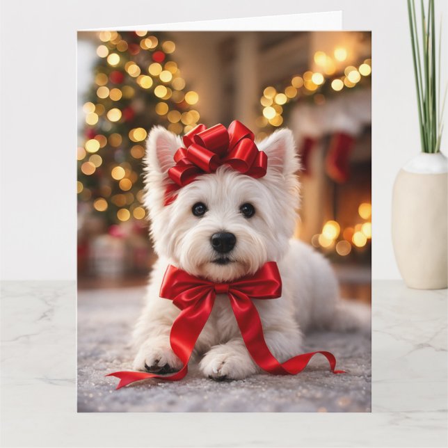 Carte de Noël Westie (Devant)